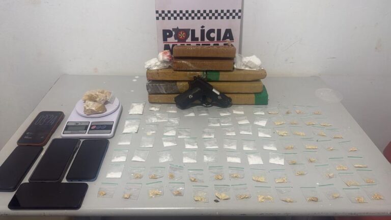 Polícia Militar prende faccionado com tabletes e porções de drogas em Tangará da Serra