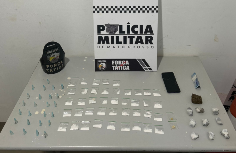 Força Tática prende dois homens com 78 porções de drogas em Tangará da Serra